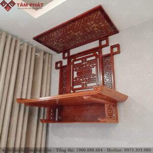 Bàn thờ treo gỗ Hương đá cao cấp mẫu TT2036