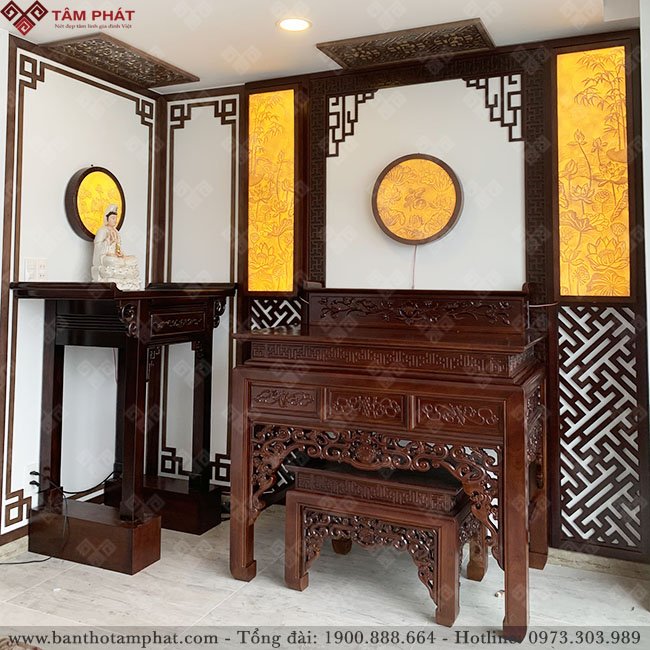 Bàn thờ Phật và gia tiên mẫu BT-1129
